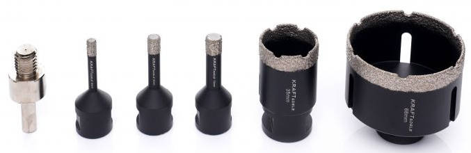 KraftDele KD11226 Otwornice diamentowe w walizce