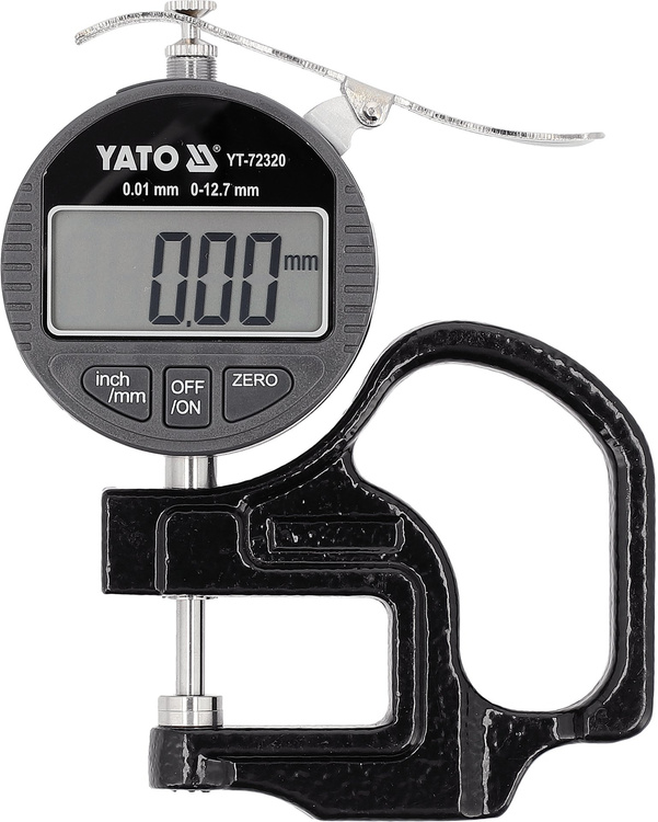 Yato YT-72320 Grubościomierz zegarowy elektroniczny walizka 12,7mm / 0,01mm
