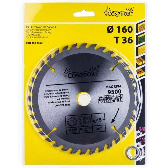 Condor CON-TCT-1603 Tarcza do drewna 160mm 36T