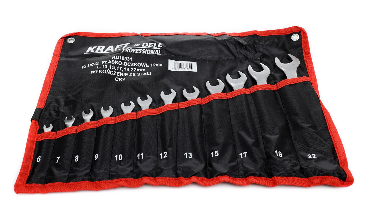 Kraft Dele KD10931 Klucze płasko-oczkowe 12el 6-22