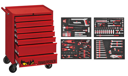 Teng Tools 167840206 Szafka narzędziowa z wyposażeniem na kółkach 217 el.