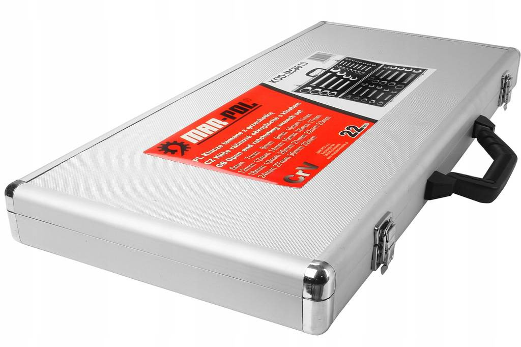 MAR-POL M58610 Zestaw kluczy płasko oczkowych 22el