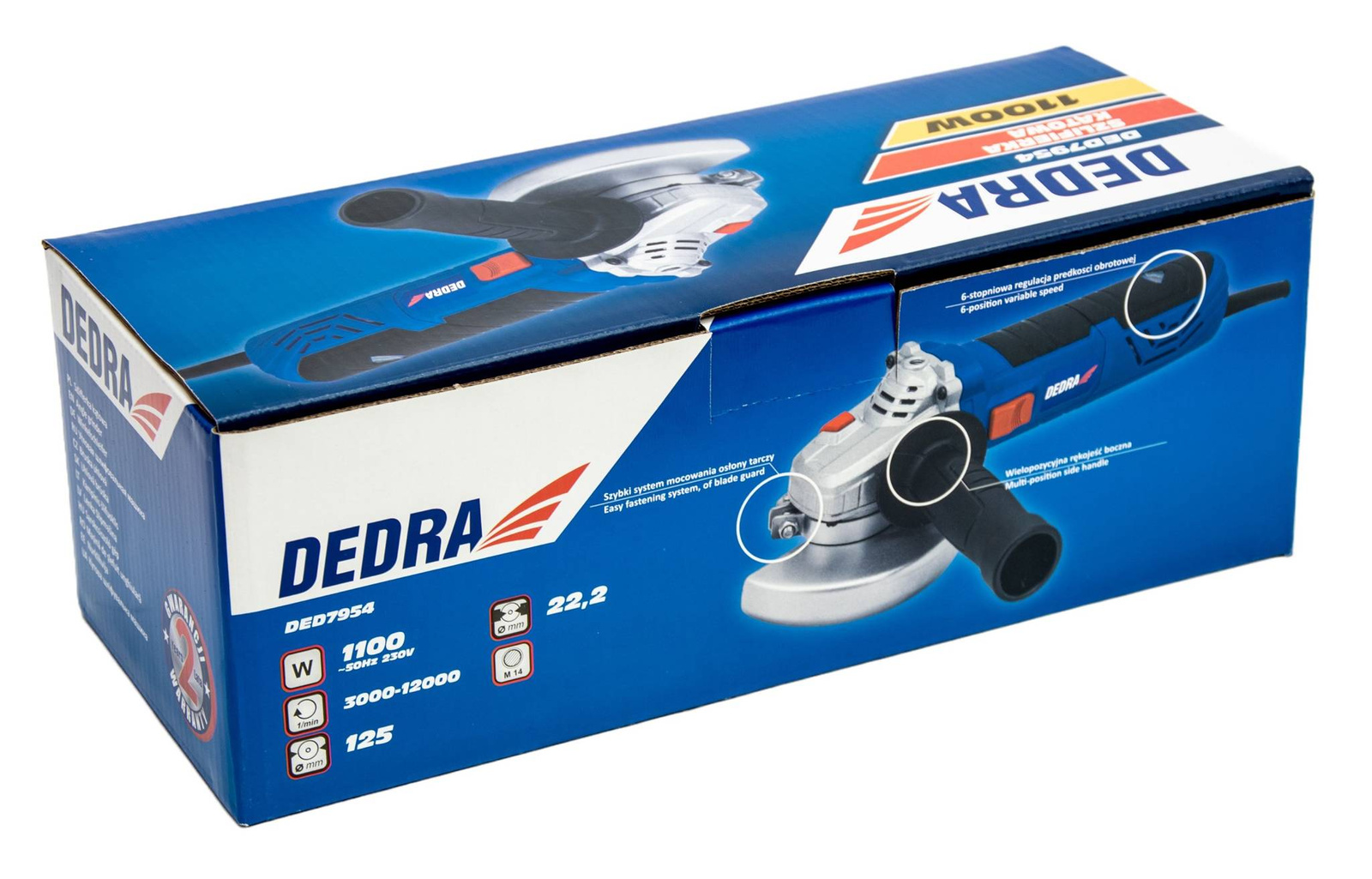 DEDRA DED7954 Szlifierka kątowa 125mm 1100W