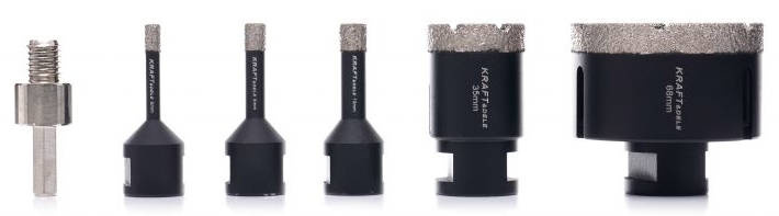 KraftDele KD11226 Otwornice diamentowe w walizce