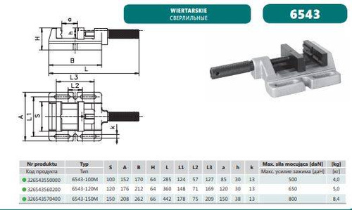 Bison 6543-150M Imadło maszynowe wiertarskie 150mm