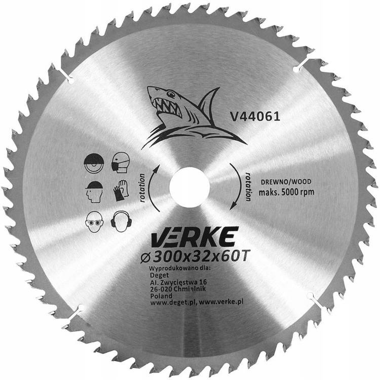 Verke V44061 Tarcza widiowa 300mm 60T 32mm