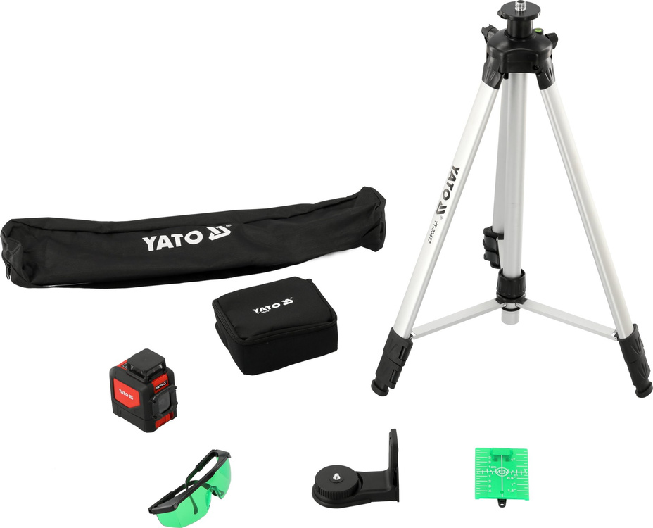 Yato YT-30440 Laser samopoziomujący zielony liniowy 360 statyw 1.5m