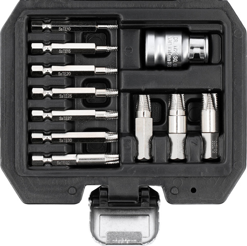 Yato YT-04582 Zestaw bitów do wykręcania odkręcania obrobionych śrub 11 el