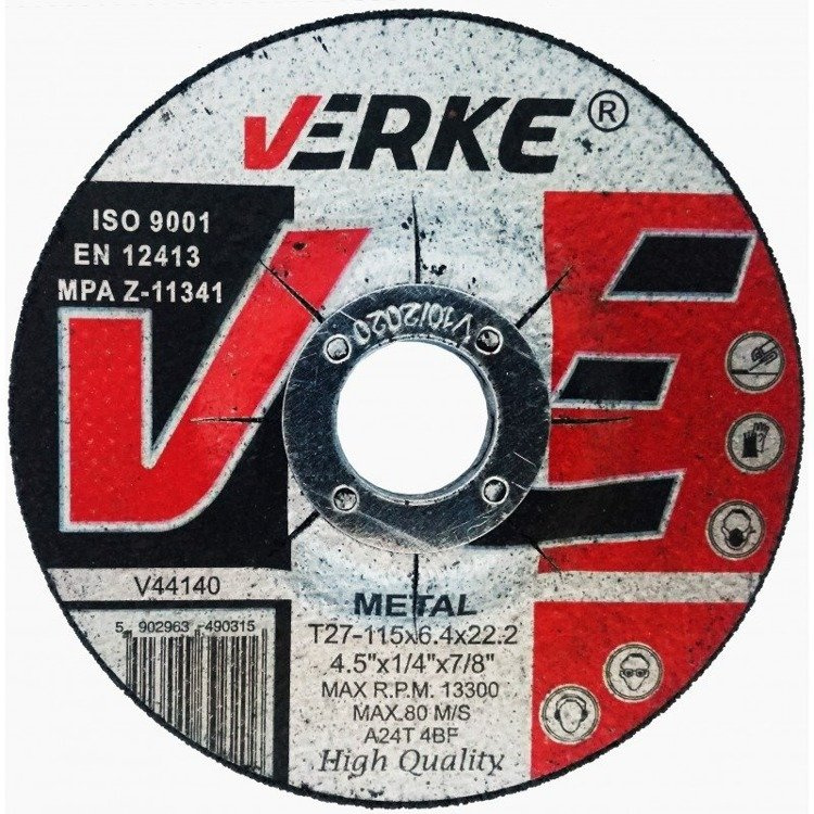 Verke V44140 Tarcza do szlifowania metalu 115 mm