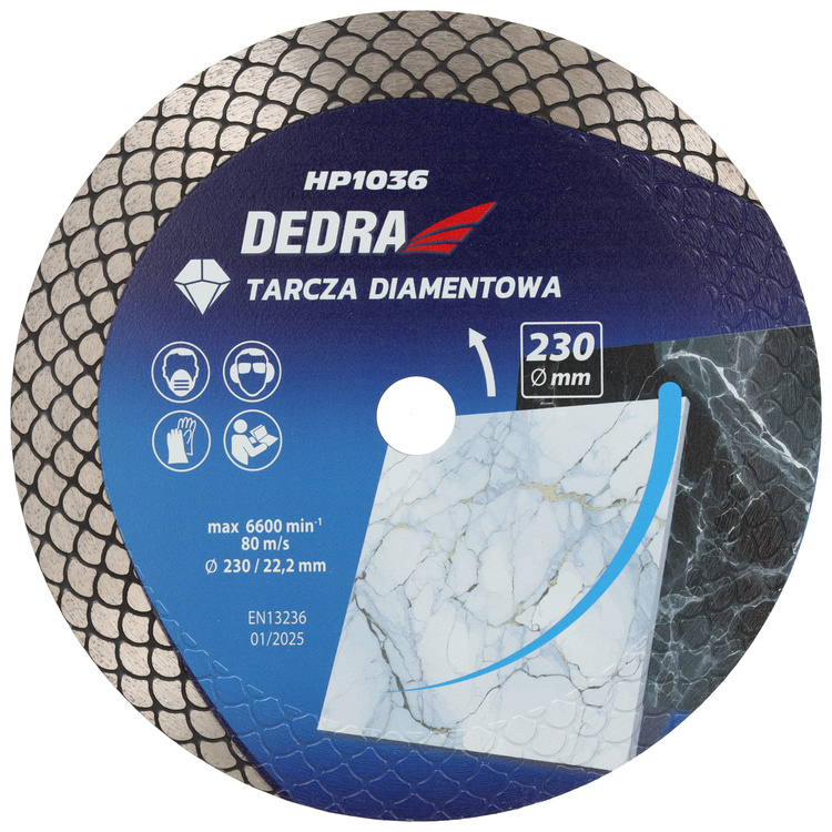DEDRA H1036 TARCZA DIAMENTOWA 230mm ŁUSKA