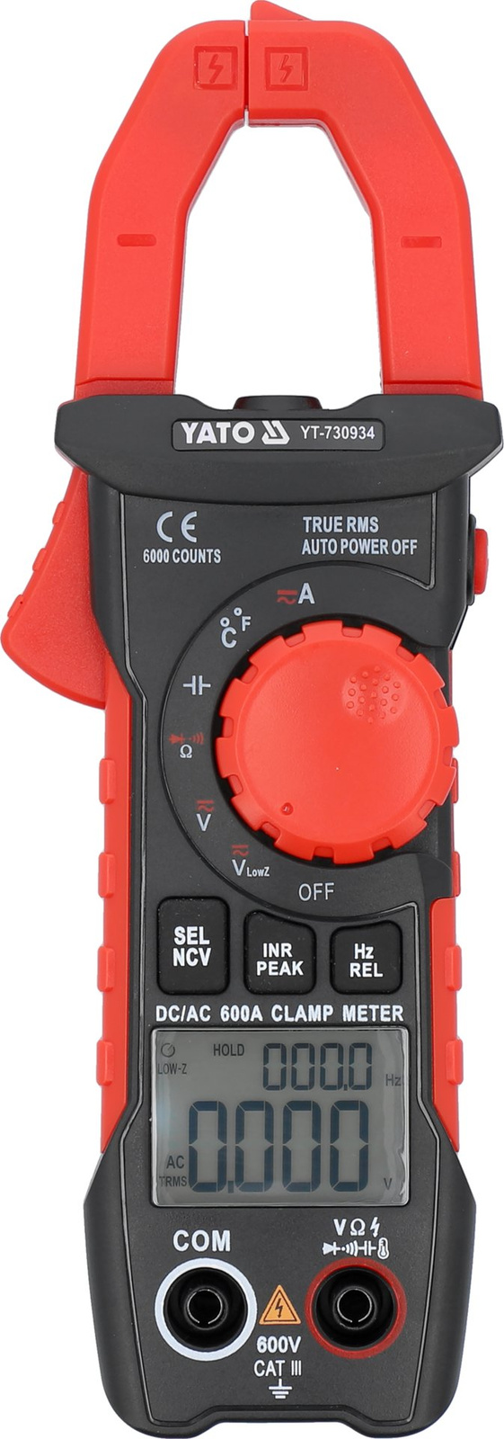 Yato YT-730934 Miernik uniwersalny cęgowy multimetr TRUE RMS AC/DC 600 A