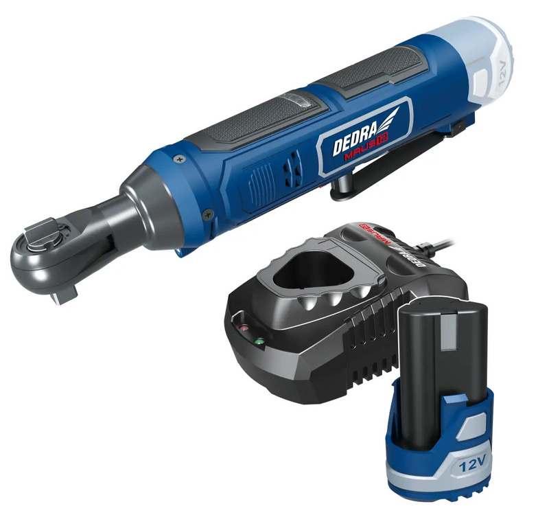 Dedra DED7310T11 Klucz kątowy akumulatorowy grzechotka MAUS 45 Nm 12 V 3/8