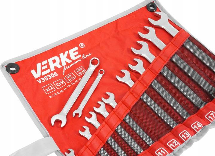Verke V35306 Klucze płasko-oczkowe 12 el. 6-22mm