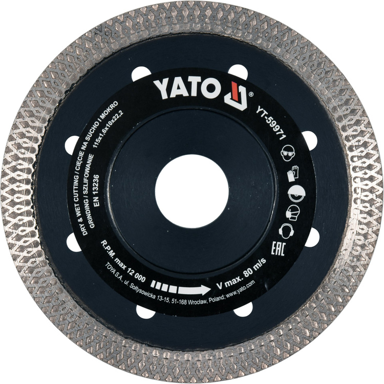 YATO YT-59971 TARCZA DIAMENTOWA 115MM DO CERAMIKI