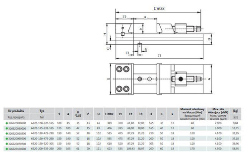 Bison  6620-200-585-310-I Imadło maszynowe 200mm