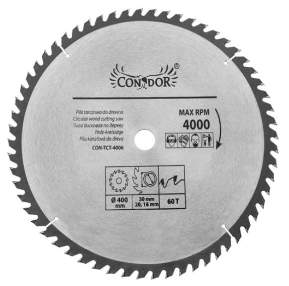 Condor CON-TCT-4006 Tarcza do drewna 400mm 60T 
