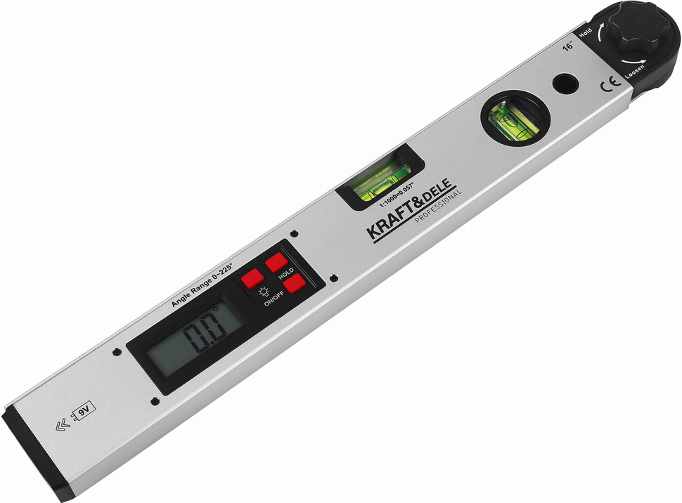 KRAFT&DELE KD3561 KĄTOMIERZ ELEKTRYCZNY Z POZIOMNICA LCD 400 MM