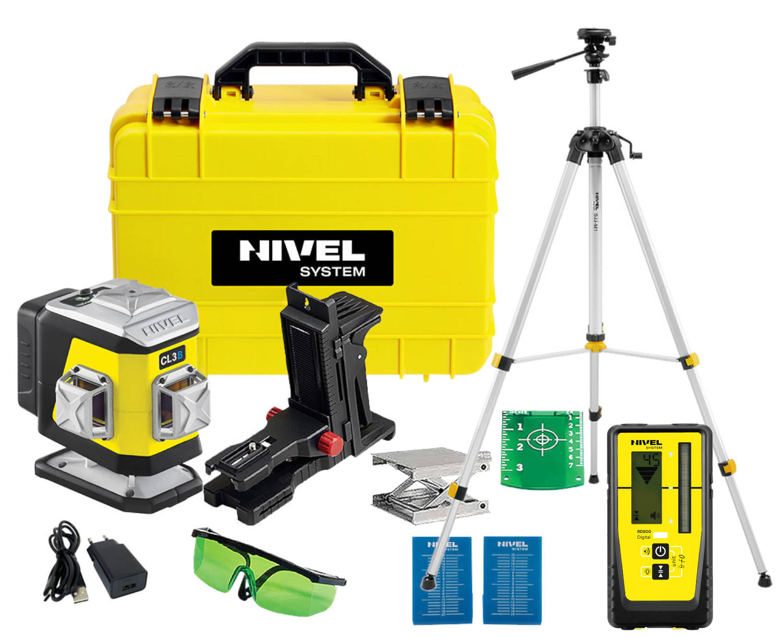 Nivel System CL3B Laser krzyżowy niebieski zestaw