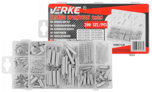 Verke V06718 Zestaw sprężynek 200 szt.