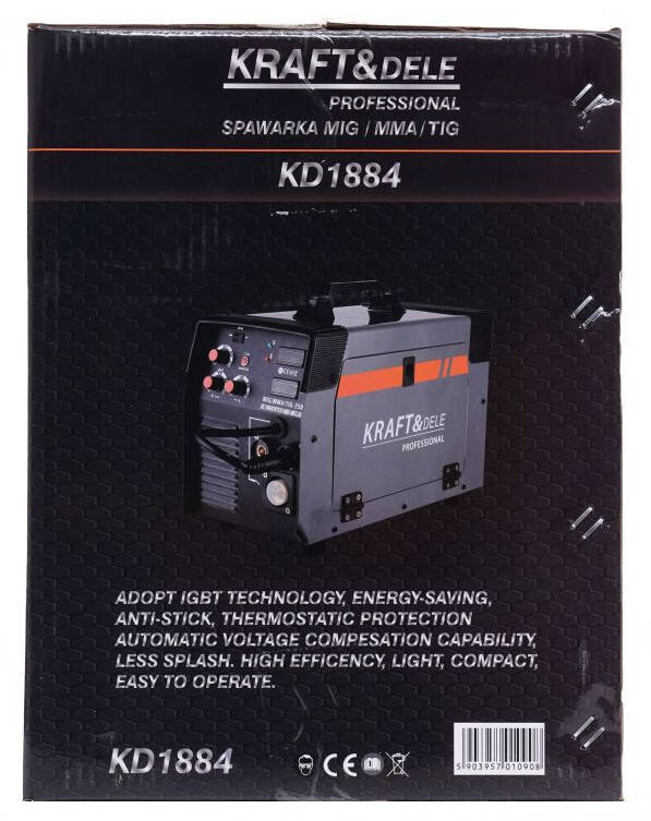 Kraft&Dele KD1884 Spawarka MIG/MAG/MMA /TIG 250A