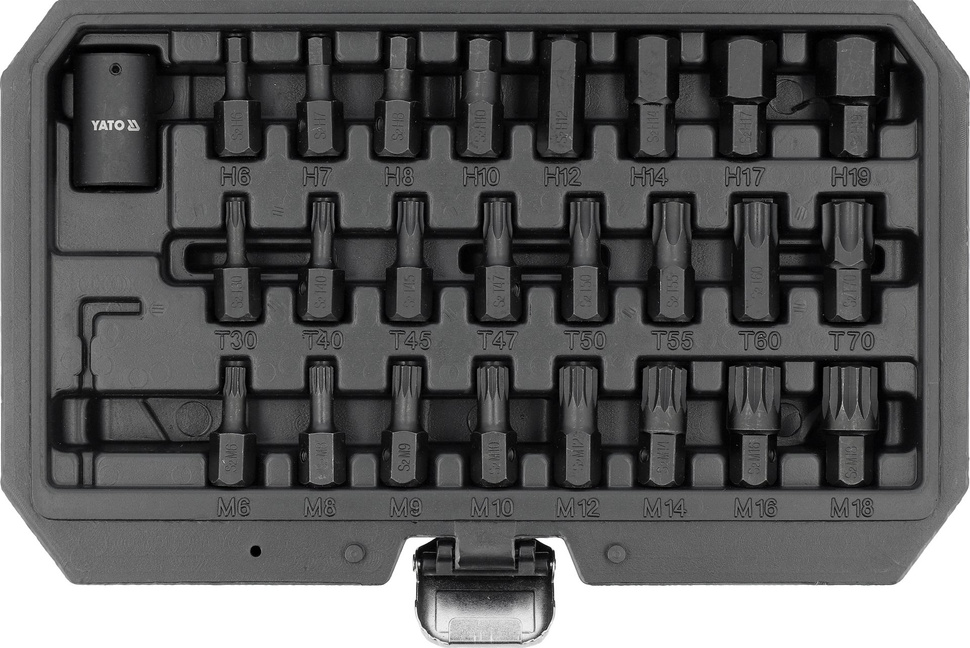 YATO YT-10657 ZESTAW UDAROWYCH KLUCZY TRZPIENIOWYCH Z NASADKĄ