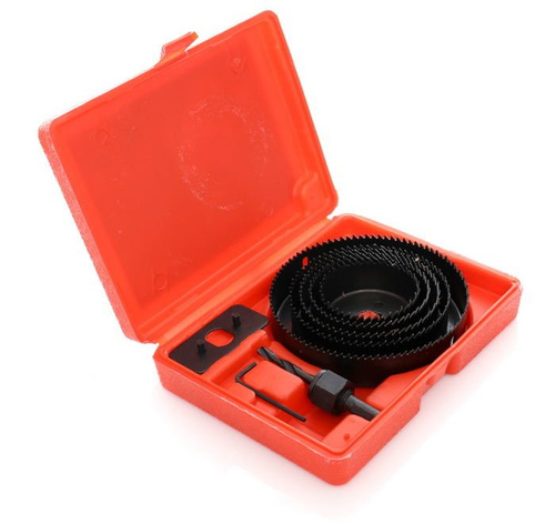 Kraft&Dele KD10279 Otwornice do drewna 8el. walizka akcesoria montażowe