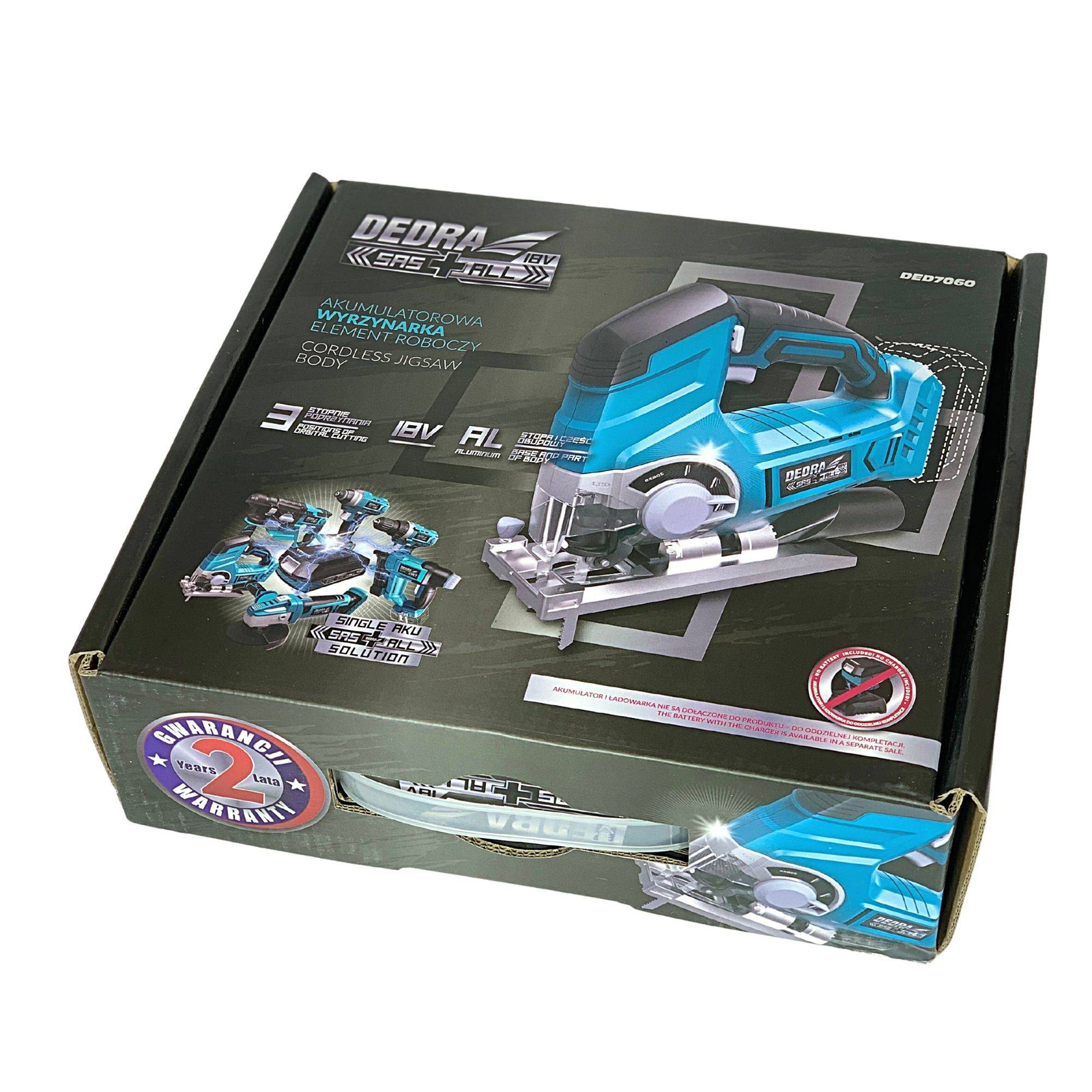 Dedra DED7060 Wyrzynarka akumulatorowa SAS+ 18V