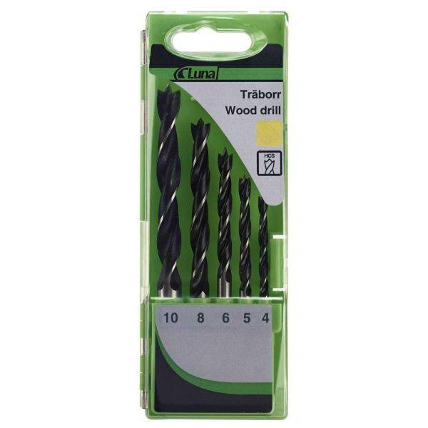 Luna 232170100 Wiertła do drewna 4-10mm 5szt.