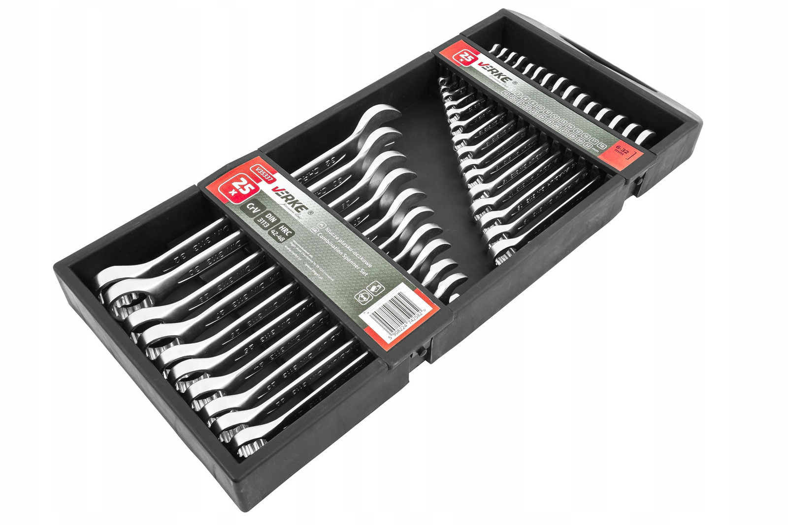 Verke V35337 Klucze płasko-oczkowe 6-32mm 25szt.