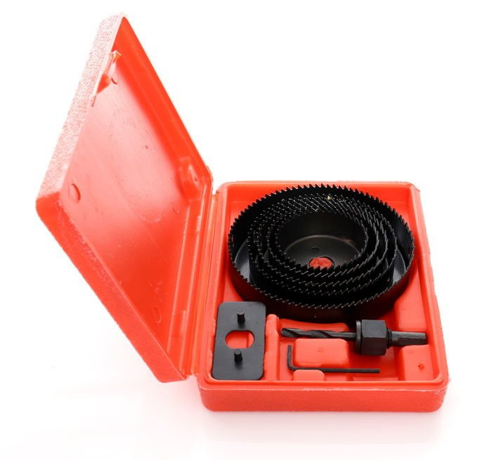 Kraft&Dele KD10279 Otwornice do drewna 8el. walizka akcesoria montażowe