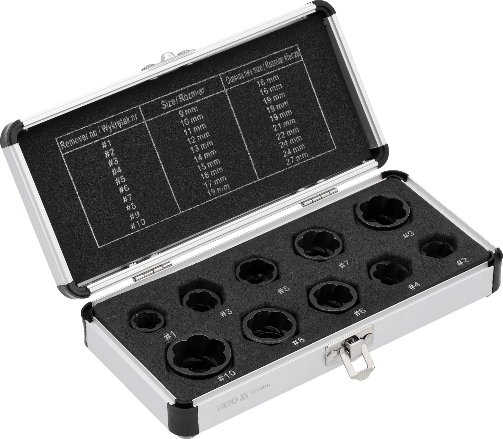 Yato YT-060311 Nasadki krótkie do wykręcania uszkodzonych zniszczonych śrub