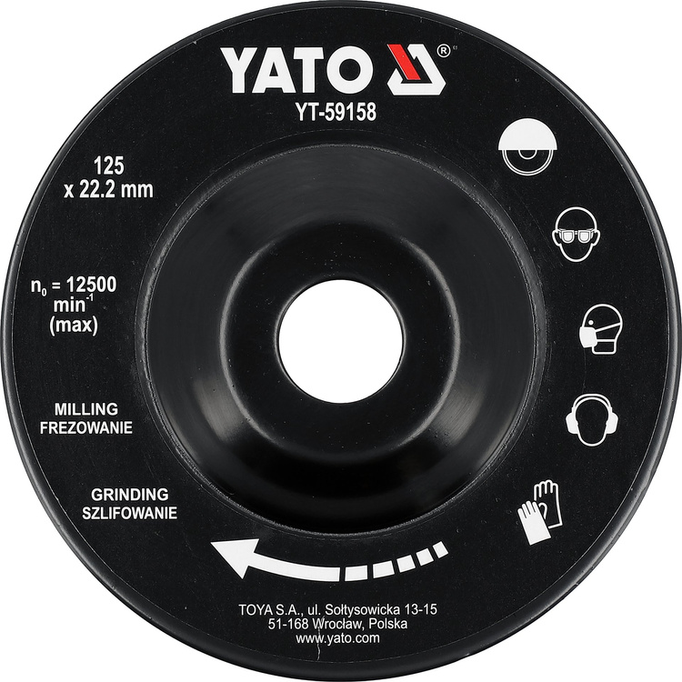 Yato YT-59158 Tarcza płaska tarnik do drewna frez tarnikowy 125 mm