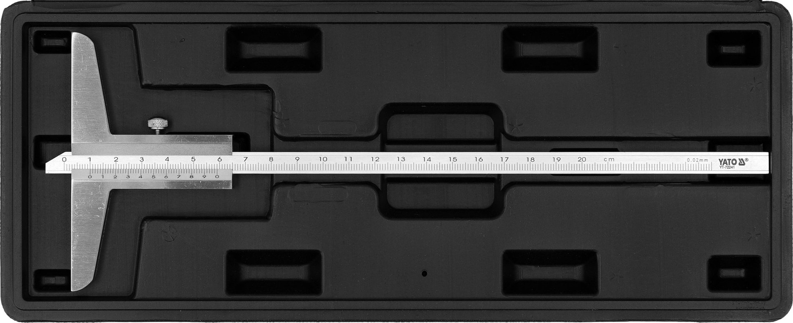 Yato YT-72241 Głębokościomierz suwmiarkowy tradycyjny kasetka 0-200 mm