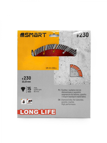 Smart SM-10-230LL Tarcza diamentowa do beton 230mm