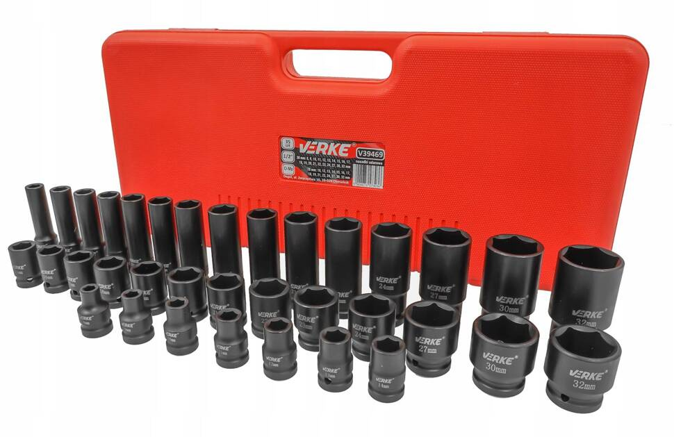 Verke V39469 Nasadki udarowe zestaw 1/2 35 szt.