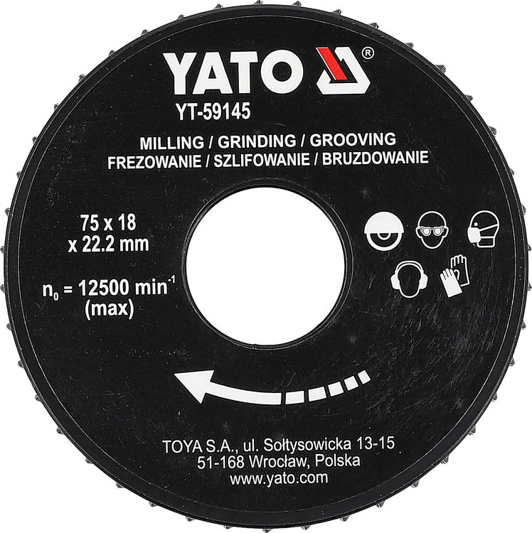 Yato  YT-59145 Tarcza tarnik do drewna betonu frez tarnikowy 75 mm