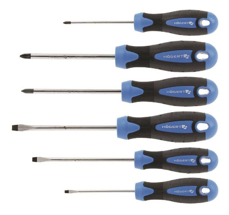 Hogert HT1S095 Zestaw wkrętaków 6 szt. stal S2