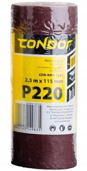 Condor CON-RMA-1122 Papier ścierny 2,5m 115mm P220