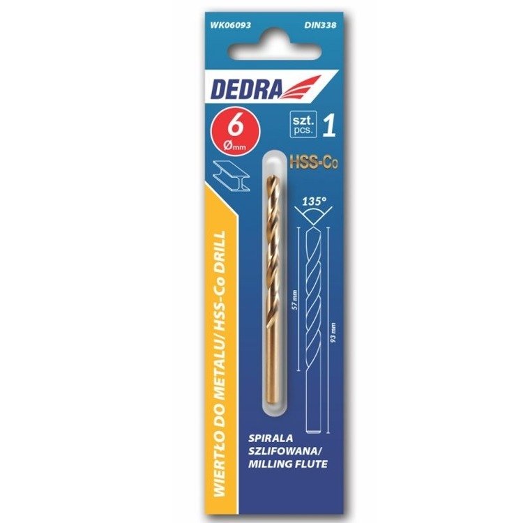 DEDRA WK04275 Wiertło kobalt. do metalu 4,2x75 mm 