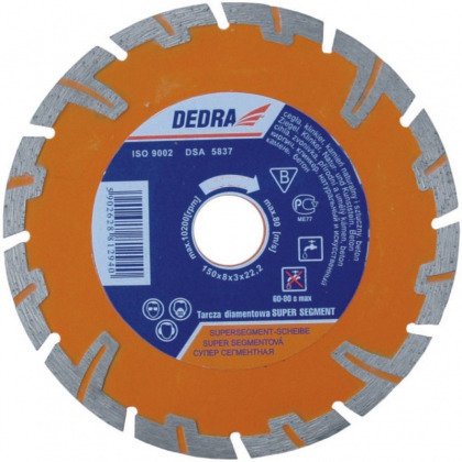 Dedra H1243 Tarcza super segment 125 / 22,2 mm