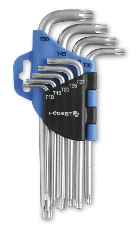 Hogert HT1W814 Klucze Torx 9 el. od T10 do T50