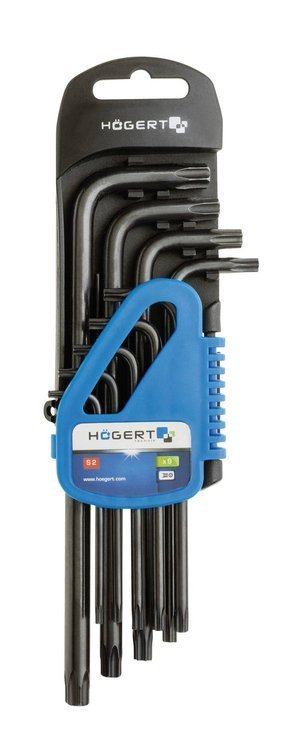 Hogert HT1W816 Klucze TORX długie stal S2 9 szt.