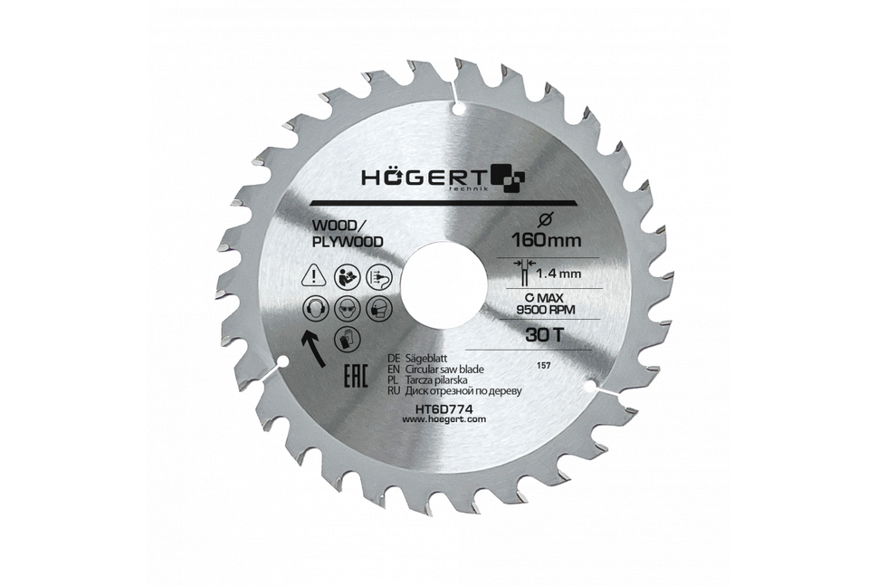 Hogert HT6D774 Tarcza pilarska widiowa 160x30Tx30 