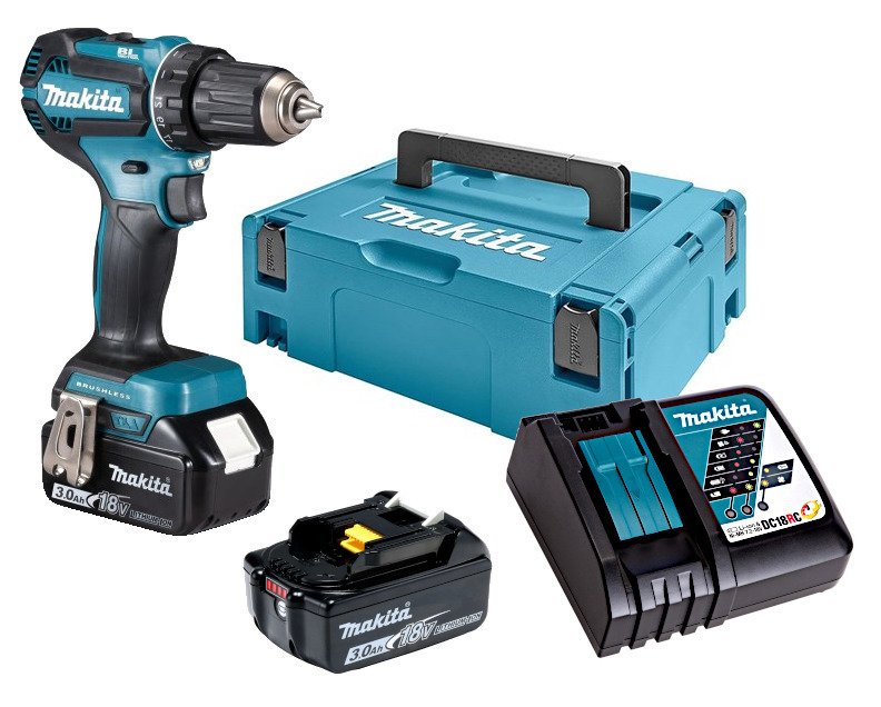 Makita DDF485RFJ Wiertarko-wkrętarka akum. 18 V