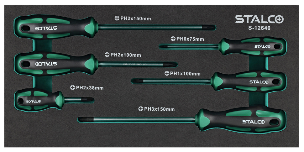 Stalco S-12640 Zestaw wkrętaki phillips CrV 6 el