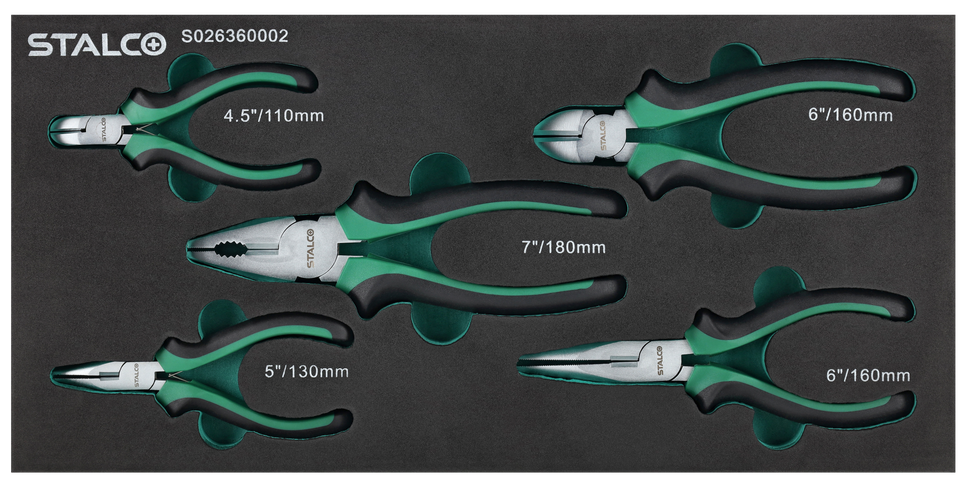 Stalco S026360002 Zestaw szczypiec 5 el CrV