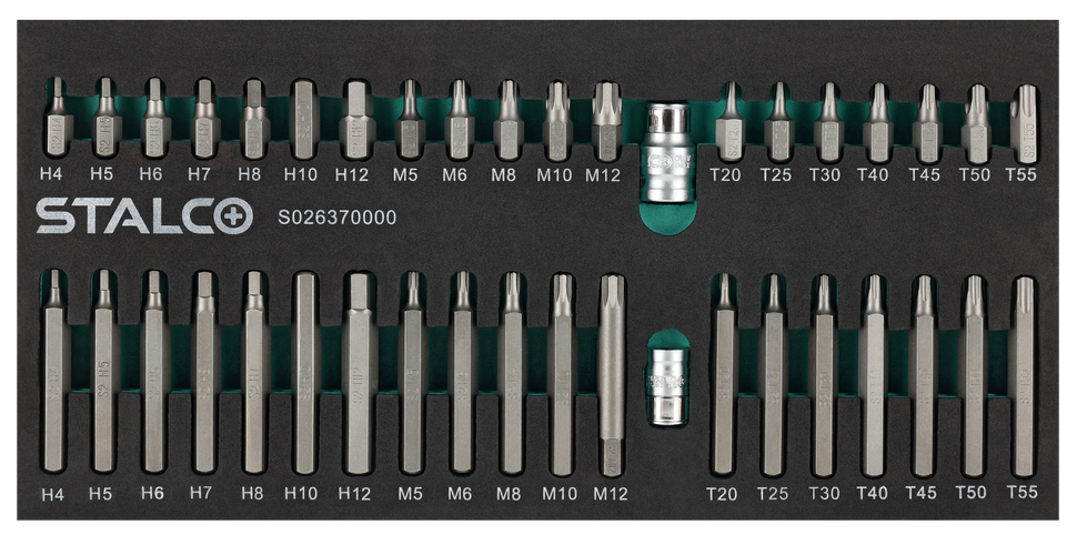 Stalco S026370000 Zestaw bitów Hex Torx Spline 40e
