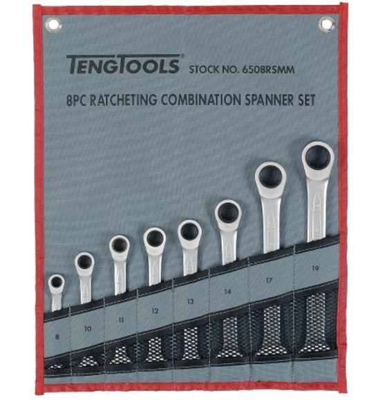 TENG TOOLS 6508RSMM KLUCZE PŁ- OCZ ZAPADKOWE 8ele