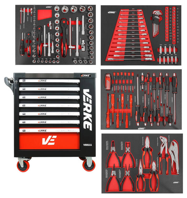 Verke V33111 Szafka narzędziowa z wyposaż. 154el
