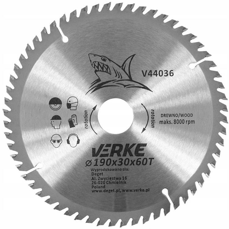 Verke V44036 Tarcza widiowa 190mm 60T 30mm